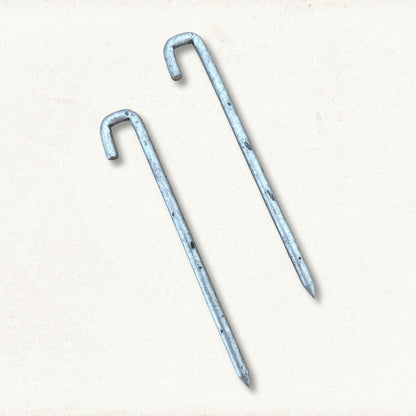 200mm Reinforced Galvanised Ground Pins - Multi-Use Stakes