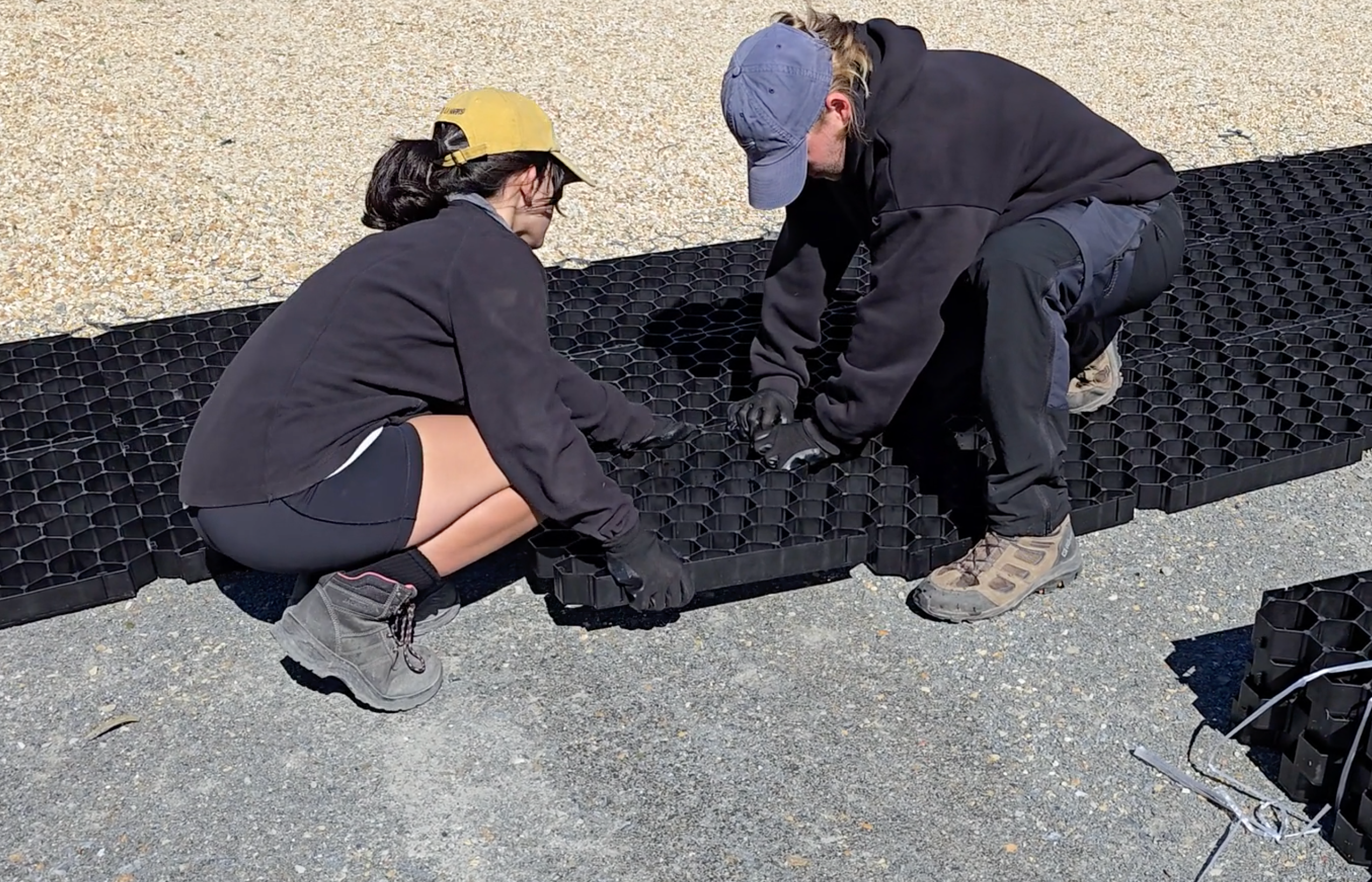 Load video: Step 2: How to Lay EzyHex Grids | DIY Gravel Driveway Installation